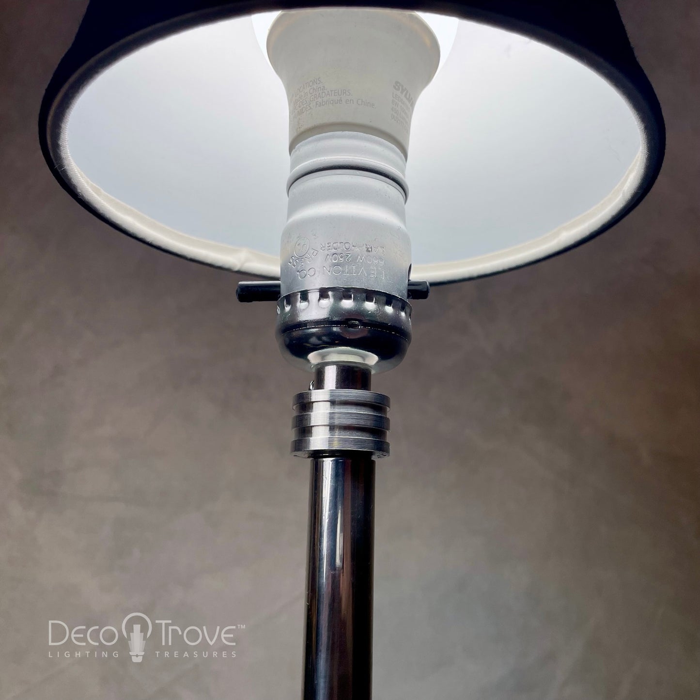 1930s Art Deco Small Streamline Geometric Chrome Lamp