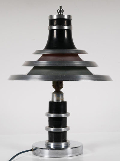 Louvered “Witch’s Hat” Lamp with Duotone Interior