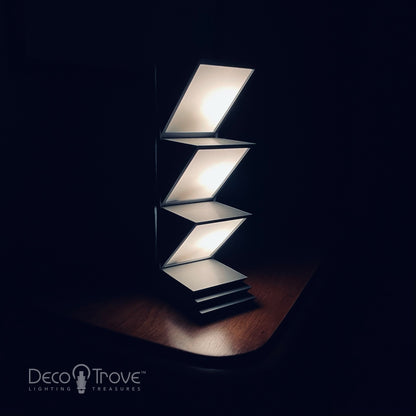 Deskey-Inspired Cubist Deco Lamp – Zig-Zag Skyscraper Stepped Design - ART LITE mini™ D100