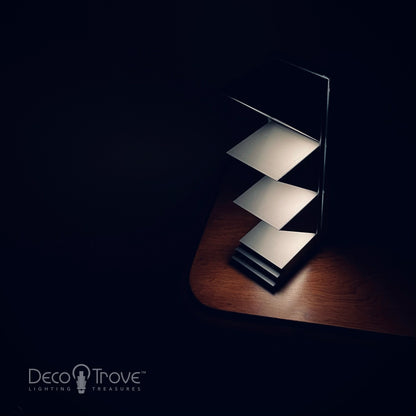 Deskey-Inspired Cubist Deco Lamp – Zig-Zag Skyscraper Stepped Design - ART LITE mini™ D100