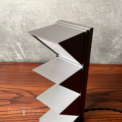 Deskey-Inspired Cubist Deco Lamp – Zig-Zag Skyscraper Stepped Design - ART LITE mini™ D100