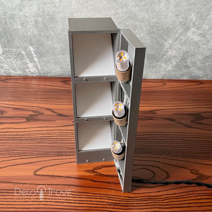 Deskey-Inspired Cubist Deco Lamp – Zig-Zag Skyscraper Stepped Design - ART LITE mini™ D100