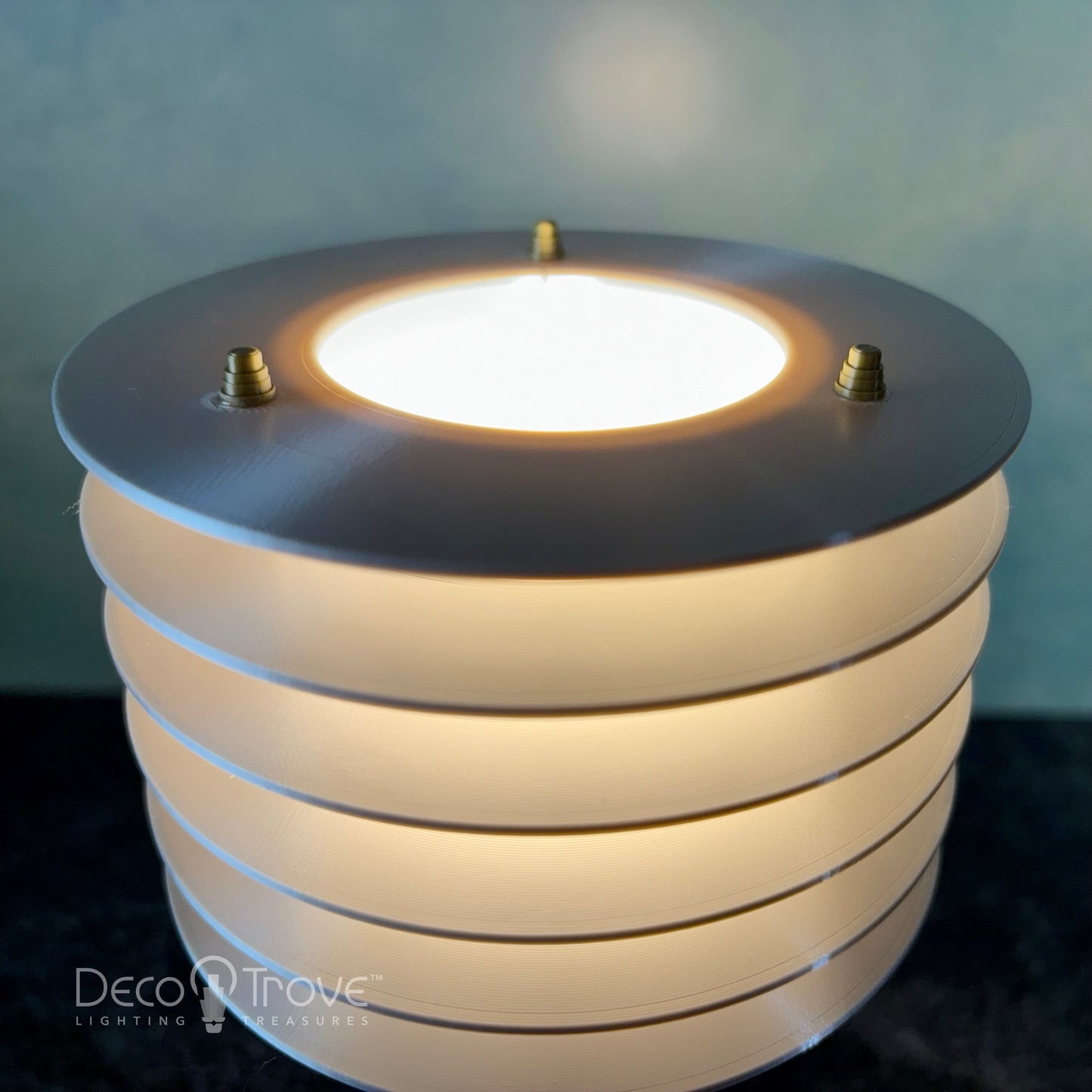 3D-Printed Pattyn-Inspired Streamline Deco Modern Retro Futuristic Disc Lamp – ART LITE mini™ P310