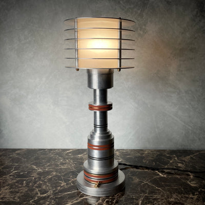 Machined Aluminum & Bakelite Disc Lamp - 310