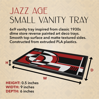 3D-Printed Jazz Age Art Deco Bauhaus Geometric Small Vanity Tray – Deco Trove™ JG36